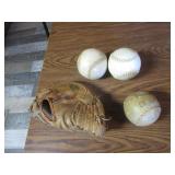 Catchers Mitt & Softballs