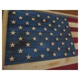 Wood American Flag Wall Hanging 21"x37"