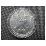 2021-P Uncirculated Peace Silver Dollar in Original Mint Box with COA