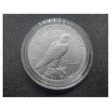 2021-P Uncirculated Peace Silver Dollar in Original Mint Box with COA