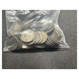Fifty WWII 35% Silver War Nickels - 2.8132 Oz. of Silver - Melt Value approx. $290.00