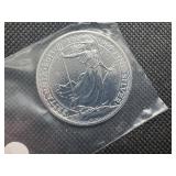 2015 BU Silver 2 Pound British Coin - 1 Oz. of Silver