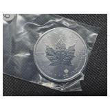 2020 BU SilverCanada Maple Leaf  Coin - 1 Oz. of .9999 Silver