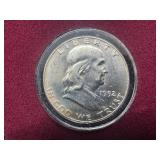1952-D Brilliant Uncirculated Silver Franklin Half Dollar