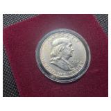 1952-D Brilliant Uncirculated Silver Franklin Half Dollar
