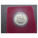 1958-D Brilliant Uncirculated Silver Franklin Half Dollar