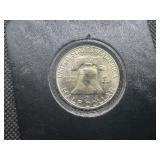 1958-D Brilliant Uncirculated Silver Franklin Half Dollar