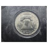 1958-D Brilliant Uncirculated Silver Franklin Half Dollar
