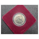 1962-D Brilliant Uncirculated Silver Franklin Half Dollar
