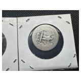 Three Silver Quarters: 1912 Barber, No Date Standing Liberty, and 1934 Washington - 0.54254 Oz. of Silver