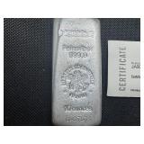 Heraeus Ten Ounce .999 Silver Bar with COA