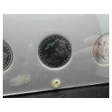 Six Uncirculated New Orleans Mint Morgan Dollars in a Capital Holder: 1898-O; 1899-O; 1900-O; 1901-O; 1902-O; and 1904-O - Beautiful Coins - Extreme Mint Luster!