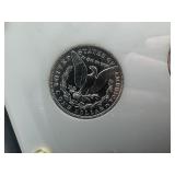 Six Uncirculated New Orleans Mint Morgan Dollars in a Capital Holder: 1898-O; 1899-O; 1900-O; 1901-O; 1902-O; and 1904-O - Beautiful Coins - Extreme Mint Luster!