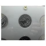 Six Uncirculated New Orleans Mint Morgan Dollars in a Capital Holder: 1898-O; 1899-O; 1900-O; 1901-O; 1902-O; and 1904-O - Beautiful Coins - Extreme Mint Luster!