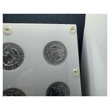 Six Uncirculated New Orleans Mint Morgan Dollars in a Capital Holder: 1898-O; 1899-O; 1900-O; 1901-O; 1902-O; and 1904-O - Beautiful Coins - Extreme Mint Luster!