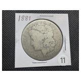 1881 Morgan Silver Dollar