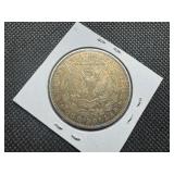 1881-S Morgan Silver Dollar Marked AU Toned When Purchased - Nice Copper Toning!