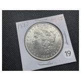 1887 Morgan Silver Dollar Marked MS65 When Purchased - Nice Mint Luster!!