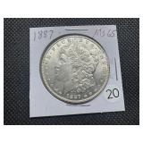 1887 Morgan Silver Dollar Marked MS65 When Purchased