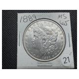 1889 Morgan Silver Dollar Marked MS65 When Purchased - Nice Mint Luster!!