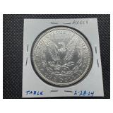 1898 Morgan Silver Dollar Marked AU When Purchased - Clean Blast White Coin!