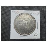 1900 Morgan Silver Dollar Marked MS63 When Purchased