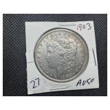1903 Morgan Silver Dollar Marked AU50 When Purchased