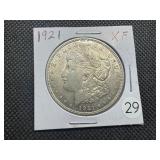 1921 Morgan Silver Dollar Marked XF When Purchased