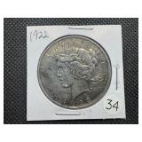 1922 Peace Silver Dollar