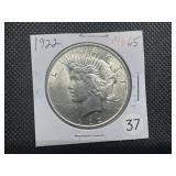 1922 Peace Silver Dollar Marked MS66 When Purchased - Great Detail and Nice Mint Luster!!