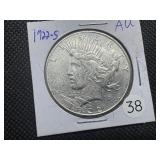 1922-S Peace Silver Dollar Marked AU When Purchased