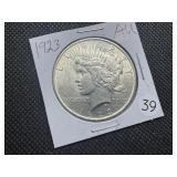 1923 Peace Silver Dollar Marked AU When Purchased
