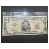1963 Red Seal $5 Bill