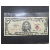 1963 Red Seal $5 Bill