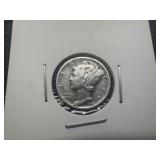 Three Silver Dimes including 1944 D Mercury