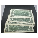 11 Sequential $2 Bills