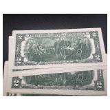 11 Sequential $2 Bills