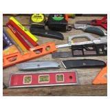 Group Carpenter Tools - Levels - Knives - Tape Measure - Other