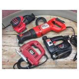 (4) Reciprocating Saw - Jig Saws - Palm Sander - Good