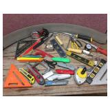 Large Group Contractor Tools - Squares - Knives - Levels - See Pics