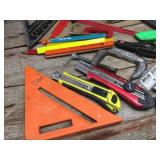 Large Group Contractor Tools - Squares - Knives - Levels - See Pics