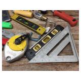 Large Group Contractor Tools - Squares - Knives - Levels - See Pics