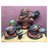 3 BLACK + DECKER Sanders - 5" Random Orbit + Mouse