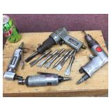 CRAFTSMAN Air Chisel + 3/8 Drill - Northern + Sandborn 1/4" Die Grinders