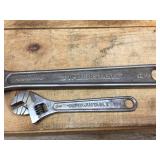 2 J.H. Williams + Co. - Adjustable Wrenches 6" + 12"