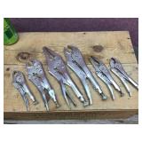 6 Vise Grip Type Adjustable Locking Pliers