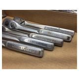 (5) Classic CRAFTSMAN 1/2" Ratchets with Extensions - SAE/Metric Sockets/Deep Well