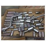 (5) Classic CRAFTSMAN 1/2" Ratchets with Extensions - SAE/Metric Sockets/Deep Well