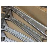 5 Adjustable Crescent-Type Wrenches 6"-8"-10"-12"-15"