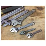 8 Adjustable Crescent Style Wrenches - Including Minis